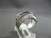 ESTATE WIDE 1.15CT DIAMOND & AAA SAPPHIRE 14KT WHITE GOLD INFINITY RING STUNNING
