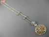 LARGE 3.76CT WHITE & PINK DIAMOND 18K WHITE & ROSE GOLD CLUSTER CIRCLE NECKLACE