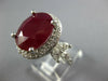 LARGE 12.15CT DIAMOND & AAA RUBY 14K WHITE GOLD OVAL ROUND & MARQUISE RING 26886