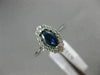 ESTATE .85CT DIAMOND & AAA MARQUISE SAPPHIRE 14K WHITE GOLD HALO ENGAGEMENT RING