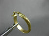 ESTATE 14KT YELLOW GOLD 3D CLASSIC MATTE & SHINY X LOVE HOOP EARRINGS #26314