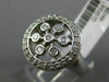 ESTATE LARGE .40CT DIAMOND 14KT WHITE GOLD 3D ETOILE PAVE CIRCLE SNOWFLAKE RING