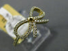 ESTATE WIDE .25CT ROUND DIAMOND 14KT YELLOW GOLD 3D OPEN BOWTIE FUN LOVE RING