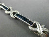 ESTATE 5.29CT DIAMOND & AAA SAPPHIRE 14KT WHITE GOLD 3D X LOVE TENNIS BRACELET