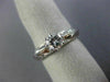 ANTIQUE .52CT OLD MINE DIAMOND 18KT WHITE GOLD 3D FILIGREE ENGAGEMENT RING #9318