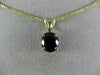 ESTATE 1.35CT AAA PURPLE SAPPHIRE 14KT YELLOW GOLD OVAL FLOATING PENDANT #26239