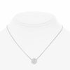 ESTATE .14CT DIAMOND 14KT WHITE GOLD 3D MULTI ROW OPEN FLOWER LOVE NECKLACE
