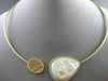 ESTATE 1.05CT DIAMOND 14KT YELLOW GOLD HAMMERED MOTHER OF PEARL CHOKER NECKLACE