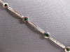 2.30CT DIAMOND & AAA EMERALD 14KT WHITE GOLD 3D ROUND BEZEL LOVE TENNIS BRACELET