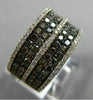 ESTATE 1.85CT WHITE CHOCOLATE FANCY DIAMOND 18K ROSE GOLD MULTI ROW WEDDING RING