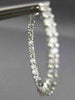 ESTATE LARGE 3.50CT DIAMOND 14K WHITE GOLD 3D CLASSIC DOUBLE SIDED HOOP EARRINGS