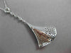 ESTATE 1.25CT BLACK & WHITE DIAMOND 14KT WHITE GOLD FLOATING 3D PENDANT & CHAIN