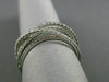 ESTATE WIDE .56CT DIAMOND 18KT WHITE GOLD 3D MULTI ROW CRISS CROSS LOVE RING