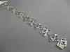 ESTATE WIDE 2.31CT DIAMOND & AAA AMETHYST 14KT WHITE GOLD SQUARE ETOILE BRACELET