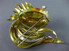 ANTIQUE EXTRA LARGE 1.16CT DIAMOND & RUBY 18KT TWO TONE GOLD FISH BROOCH #21891