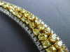 ESTATE EXTRA LARGE 35.53CT WHITE & FANCY YELLOW DIAMOND 18K 2 TONE GOLD NECKLACE