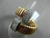 ESTATE LARGE .50CT DIAMOND 18KT 2 TONE GOLD 3D FLEXIBLE CRISS CROSS FUN RING VVS