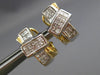 ESTATE 1.16CT DIAMOND 14K TWO TONE GOLD CLASSIC PRINCESS CLIP ON EARRINGS #18198