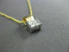 ESTATE .28CT PRINCESS DIAMOND 14KT WHITE & YELLOW GOLD FLOATING PENDANT #11597
