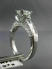 ESTATE GIA LARGE 1.71CT DIAMOND 14KT WHITE GOLD MILGRAIN ENGAGEMENT RING #25786