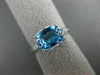 2.16CT DIAMOND & AAA BLUE TOPAZ 14KT WHITE GOLD DOUBLE HEART FILIGREE LOVE RING