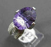 ESTATE LARGE 5.40CT DIAMOND & AAA LIGHT AMETHYST 14K WHITE GOLD 3D COCKTAIL RING