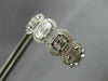 ESTATE LARGE 2.18CT DIAMOND 18KT WHITE GOLD 3D HALO OVAL HUGGIE HANGING EARRINGS