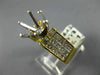 LARGE 1.80CT DIAMOND 18K 2 TONE GOLD PYRAMID SEMI MOUNT ENGAGEMENT RING #22413