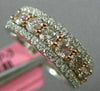ESTATE 1.02CT WHITE & PINK DIAMOND 18KT WHITE & ROSE GOLD HALO ANNIVERSARY RING