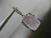 ESTATE LARGE 2.15CT DIAMOND & TOPAZ 18KT BLACK GOLD FILIGREE HANGING EARRINGS