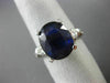 ESTATE LARGE 7.47CT DIAMOND & AAA SAPPHIRE 14K WHITE GOLD ENGAGEMENT RING #26394