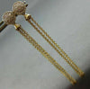 ESTATE LONG .26CT DIAMOND 14K YELLOW GOLD 3D CLUSTER CHANDELIER HANGING EARRINGS