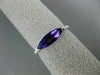 ESTATE .98CT DIAMOND & AAA CUSHION CUT AMETHYST 14KT WHITE GOLD 3D LOVE FUN RING