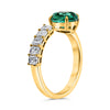 LARGE 1.88CT DIAMOND AAA EMERALD 18K YELLOW GOLD OVAL EMERALD CUT SOLITAIRE RING