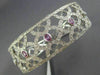 ESTATE WIDE 2.08CT DIAMOND & PINK SAPPHIRE 14K WHITE GOLD ETOILE INFINITY BANGLE