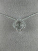 ESTATE .10CT DIAMOND 14KT WHITE GOLD 3D CLUSTER SQUARE DANCING DIAMOND PENDANT