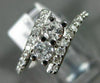 ESTATE .75CT DIAMOND 14K WHITE GOLD 2 STONE CRISS CROSS SEMI ETERNITY LOVE RING