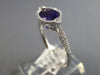 1.28CT DIAMOND & AAA AMETHYST 14KT WHITE GOLD 3D OVAL & ROUND FILIGREE LOVE RING