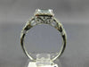1.40CT DIAMOND & AAA AQUAMARINE 14KT WHITE GOLD HALO CUSHION CUT ENGAGEMENT RING