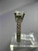 ESTATE 1.27CT DIAMOND PLATINUM 3D FILIGREE HEART MILGRAIN ENGAGEMENT RING #25486