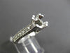 ESTATE .70CT DIAMOND 14K WHITE GOLD 3D FILIGREE SEMI MOUNT ENGAGEMENT RING 19360