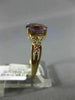 ESTATE 1.32CT DIAMOND & AAA OVAL AMETHYST 14K YELLOW GOLD 3D TRIANGULAR FUN RING