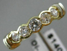 ANTIQUE .60CT DIAMOND 14K WHITE & YELLOW GOLD 3D WEDDING ANNIVERSARY RING #19611
