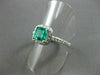 ESTATE 1.31CT AAA EMERALD & DIAMOND 14KT WHITE GOLD HALO ENGAGEMENT RING #22244