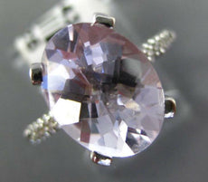 3.84CT DIAMOND & AAA LIGHT AMETHYST 14KT WHITE GOLD OVAL & ROUND FRIENDSHIP RING