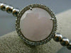ESTATE LARGE .50CT DIAMOND & PINK QUARTZ 14K WHITE GOLD CIRCULAR BANGLE BRACELET
