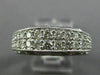 ESTATE WIDE .80CT DIAMOND 14KT WHITE GOLD OPEN FILIGREE TWO ROW ANNIVERSARY RING