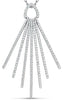 ESTATE LARGE 2.05CT DIAMOND 18KT WHITE GOLD MULTI ROW SUNBURST ELONGATED PENDANT