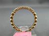 ESTATE .31CT DIAMOND 14KT ROSE GOLD 3D MULTI ROW BEADED WEDDING ANNIVERSARY RING
