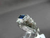ESTATE 1.49CTW DIAMOND & AAA SAPPHIRE 14KT WHITE GOLD FILIGREE ENGAGEMENT RING
